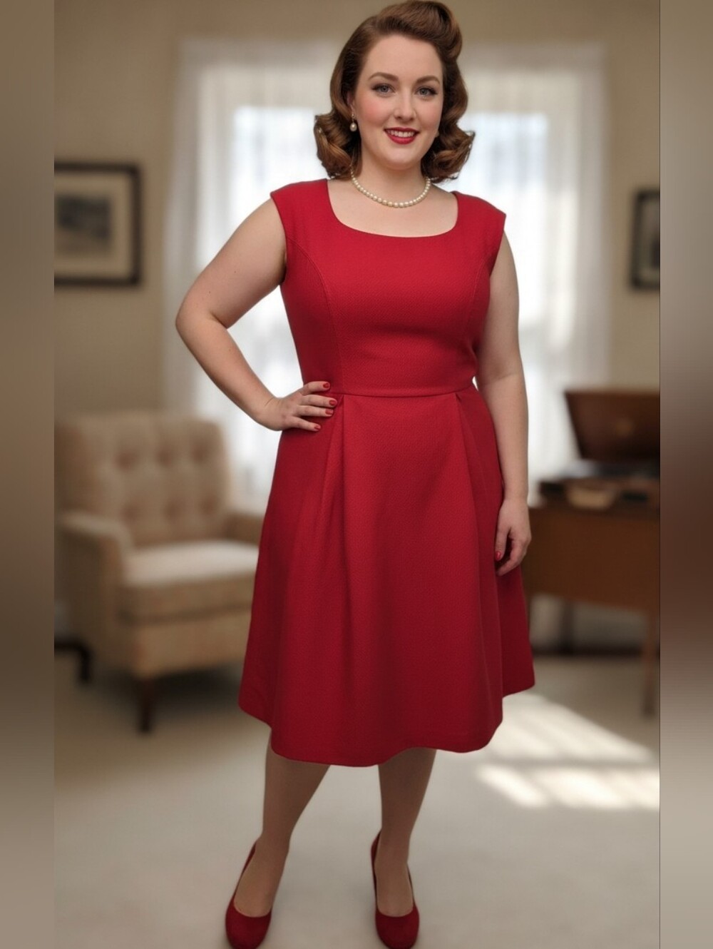 Vintage Y2K 9&Co Red Party Dress Size 16